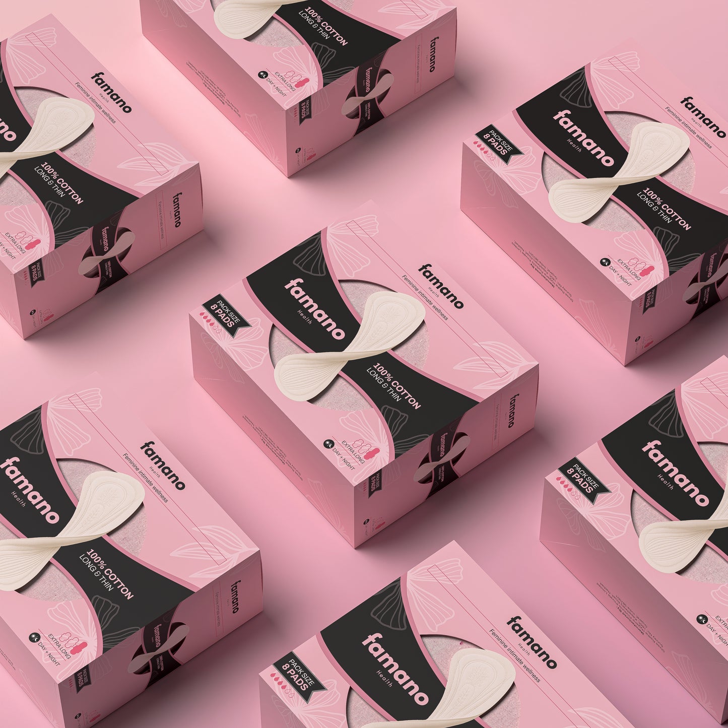 Famano Health premium sanitary pads 100 % cotton